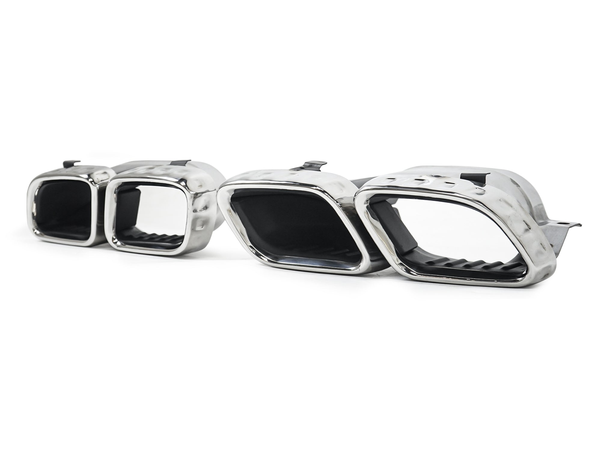 Schwarz Heckdiffusor Chrom Endrohre für Mercedes-Benz E Kl. C207 A207 AMG Line 13-16