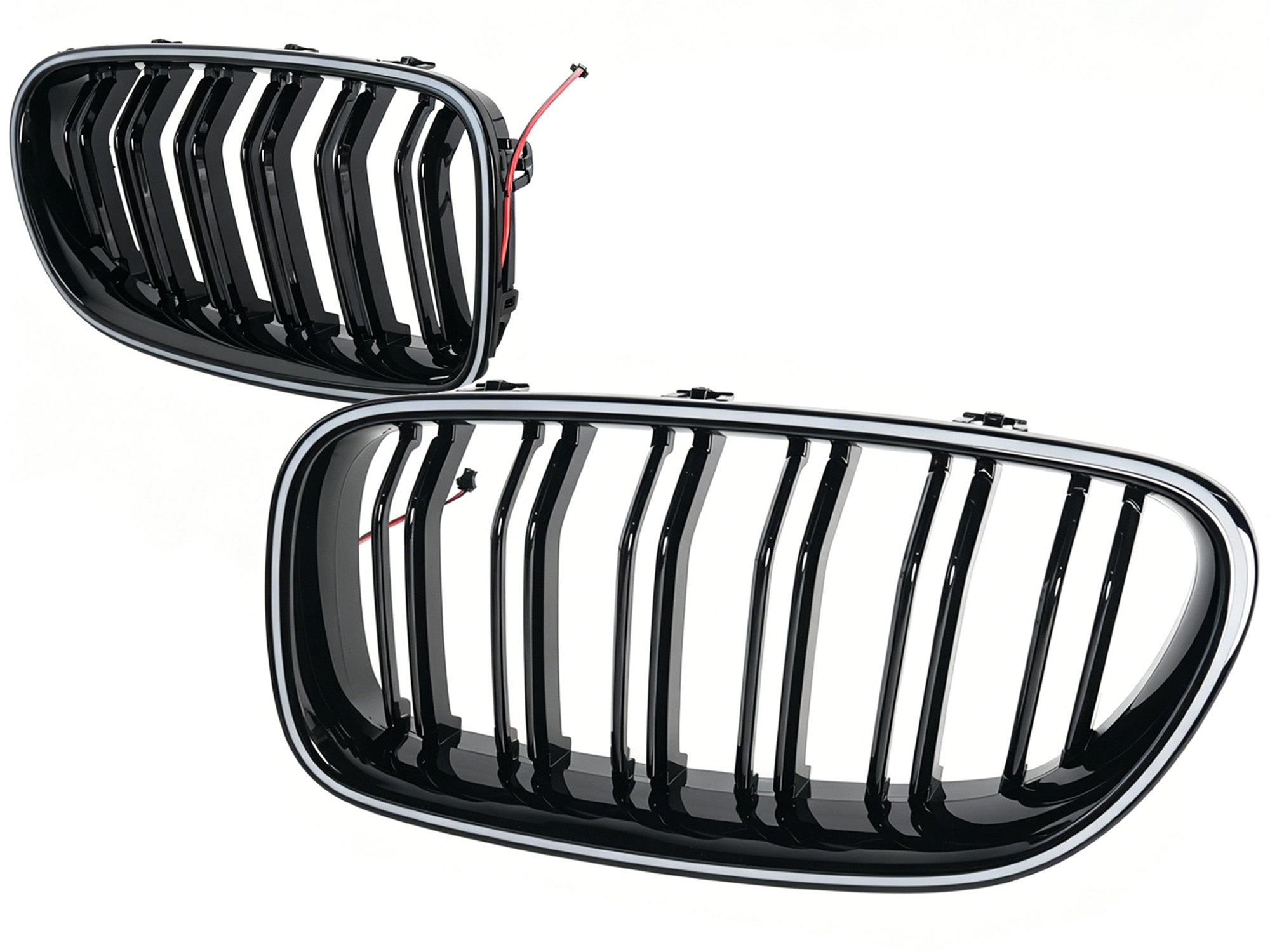 Schwarz LED Kühlergrill Grill Frontgrill für BMW 5er F10 F11 2011-2017