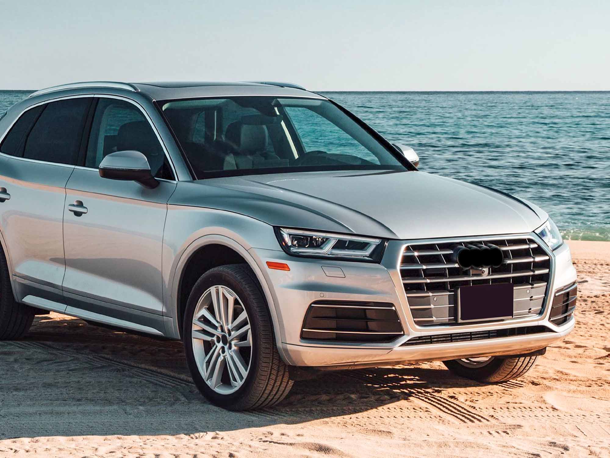Lüftungsgitter Nebelscheinwerfer Gitter Schwarz Glanz für Audi Q5 FY Serien. 2017-2020