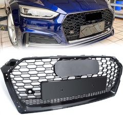Schwarz Frontgrill Wabengrill Kühlergrill Front Grill für AUDI A5 F5 S5 S Line 2016-2019 vor MOPF fg193