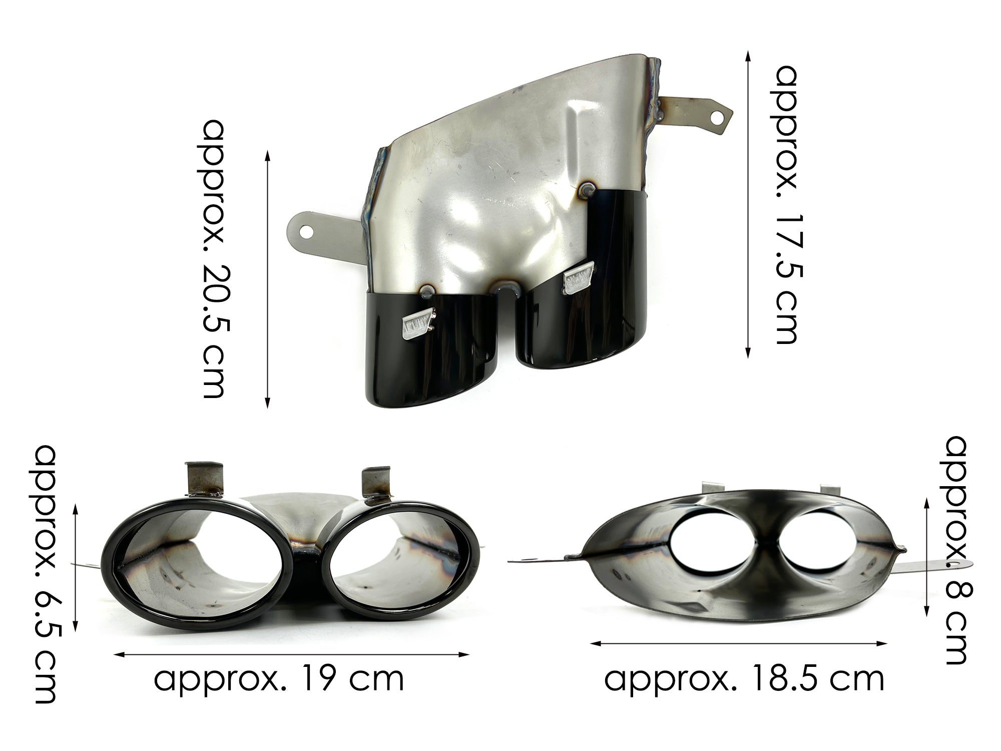 Schwarz Glanz Diffusor Auspuff für AUDI A6 Heckdiffusor C7 4G mit Seriens. MOPF 15-18