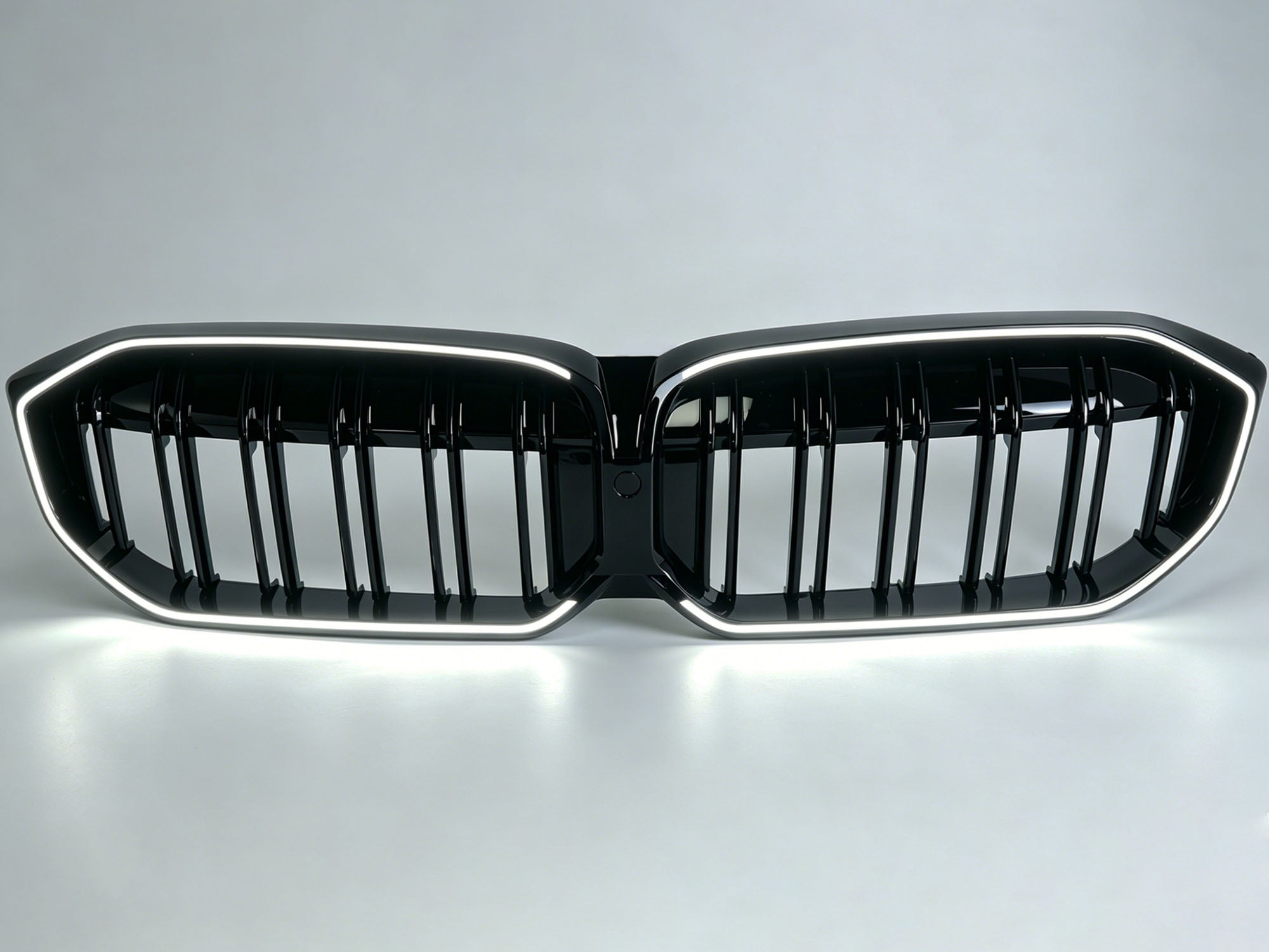 Doppelsteg LED Kühlergrill Grill Frontgrill Schwarz für BMW 3er G20 G21 2023+