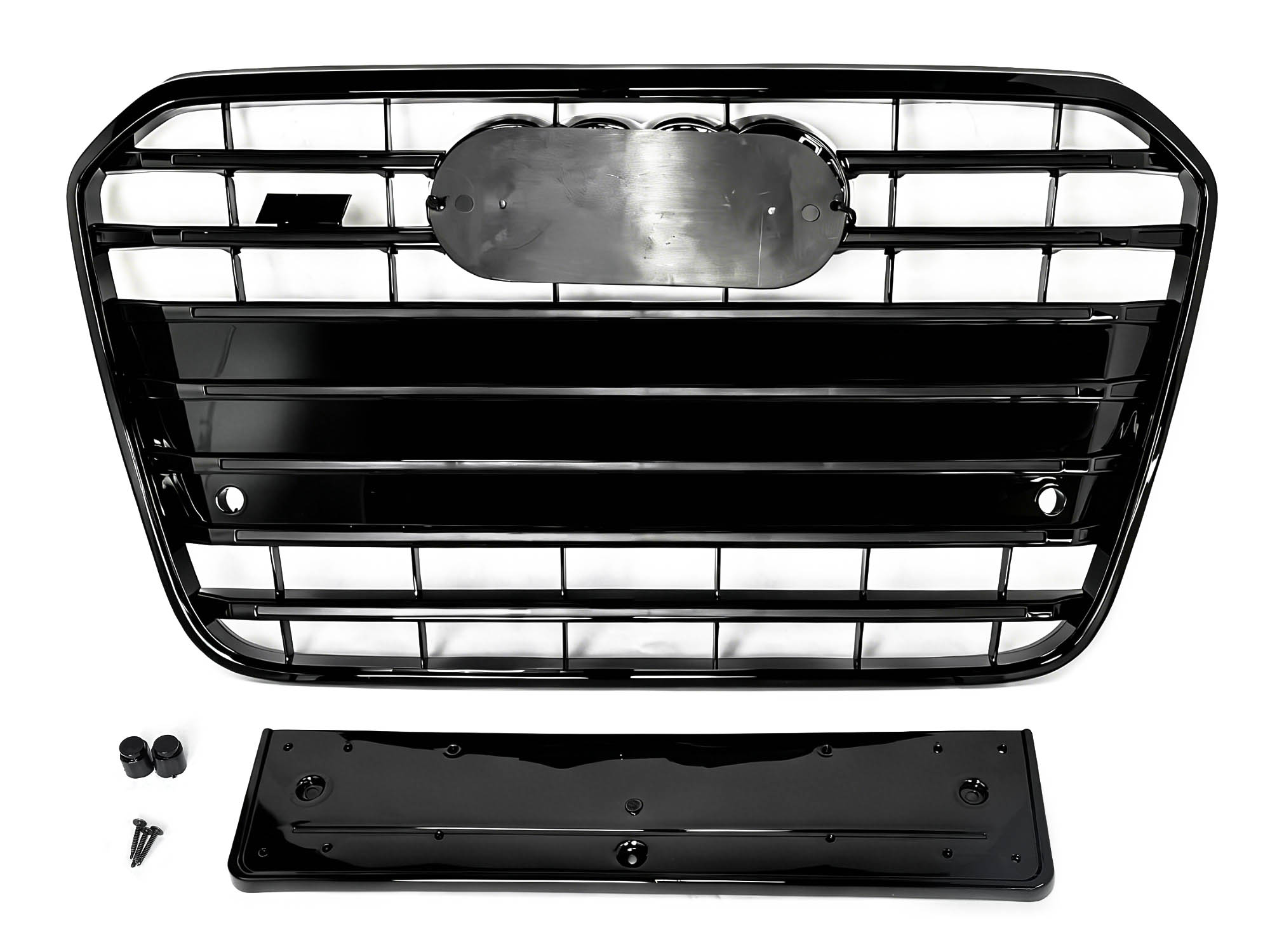 Schwarz Glanz Kühlergrill Grill für AUDI A6 C7 S6 4G Limo Avant 11-14 vor MOPF