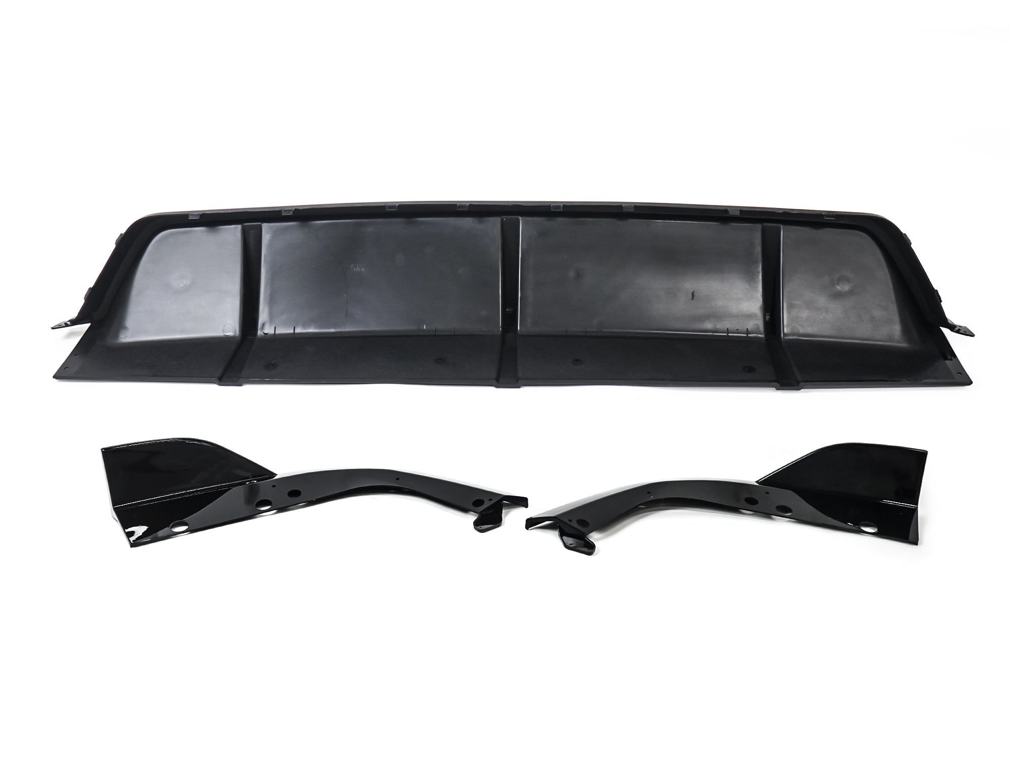 3-teilig Diffusor Heckdiffusor Schwarz Glanz für BMW X5 G05 M Paket 2018-2023 OHNE ABE