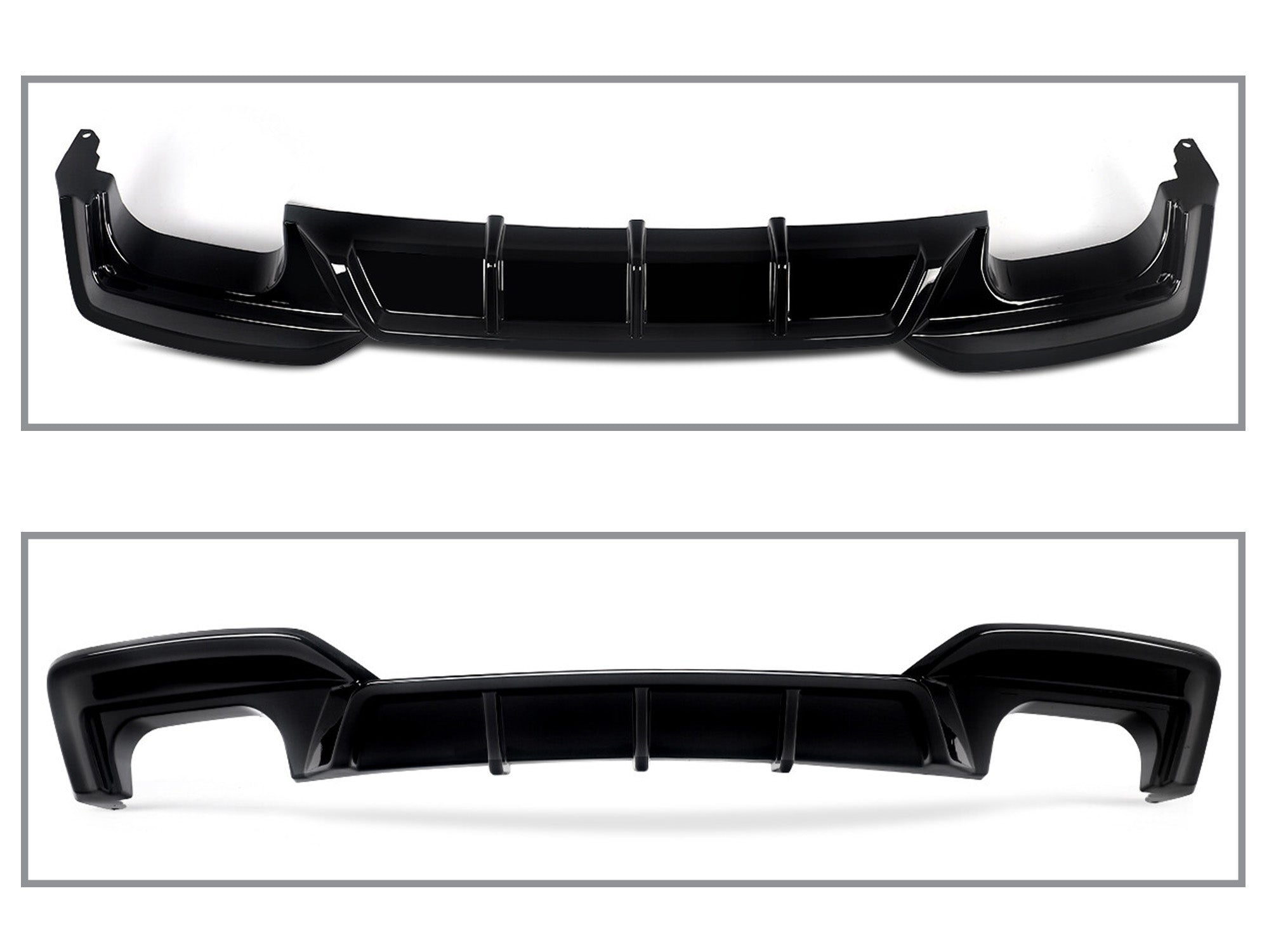 Schwarz Glanz Diffusor Heckdiffusor für BMW 6er F06 F12 F13 M Paket 2011-2018 OHNE ABE