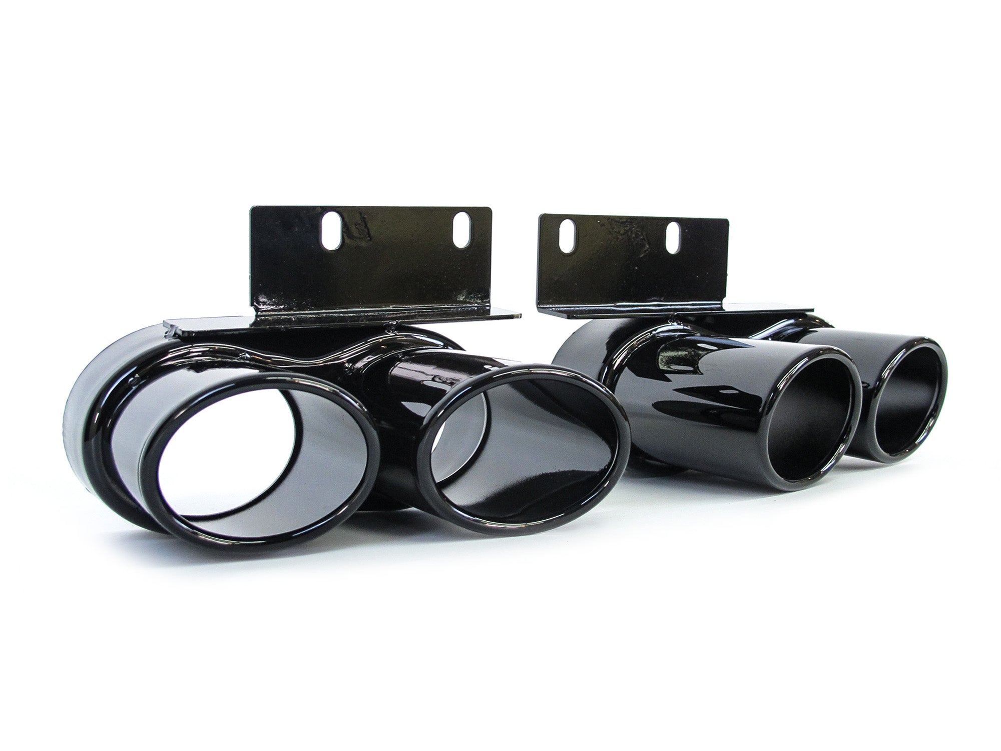 Sport Stoßfängerdiffusor mit schwarzen Auspuffendrohren Glossy Black für Audi A5 B9 S-line S5 2020-2023
