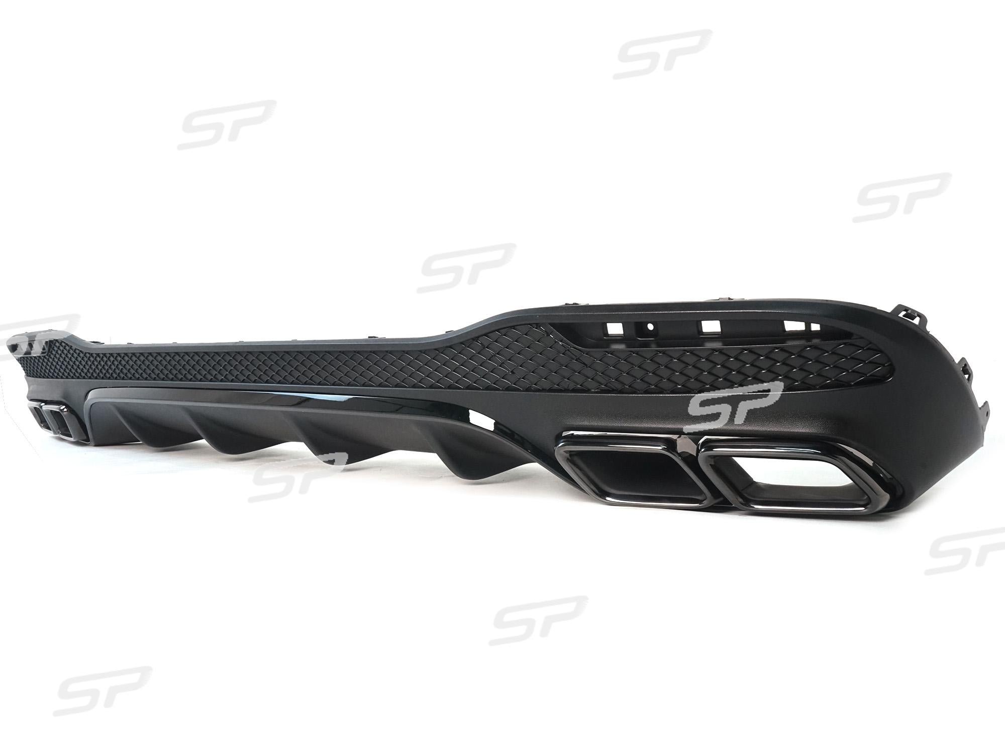 Schwarz Heckdiffusor Endrohre für Mercedes GLE W166 SUV AMG Line MOPF 15-18