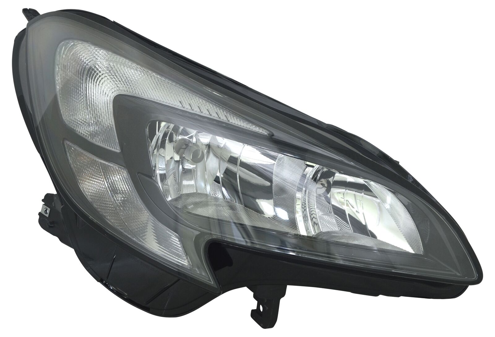 NEU Scheinwerfer Tagfahrlicht links / rechts Schwarz für Opel Corsa E ab 2014 H7 mit E-Prüfzeichen