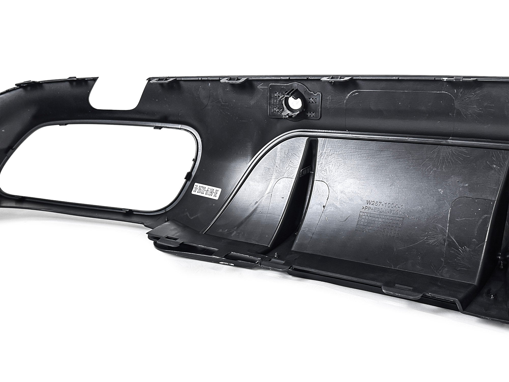 Heckdiffusor Auspuffblenden Schwarz Glanz für Mercedes CLS C257 AMG Line 18-23 OHNE ABE