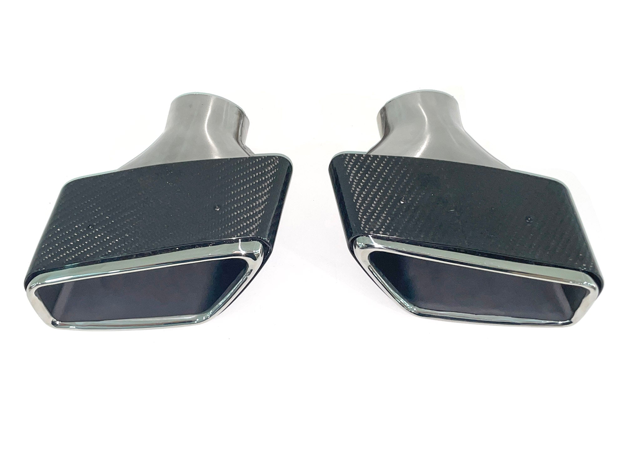 NEU Chrom Carbon Fiber Auspuffblenden Auspuff Endrohr Satz Passend für 5er G30 G31 Sport Paket  ab17 et276