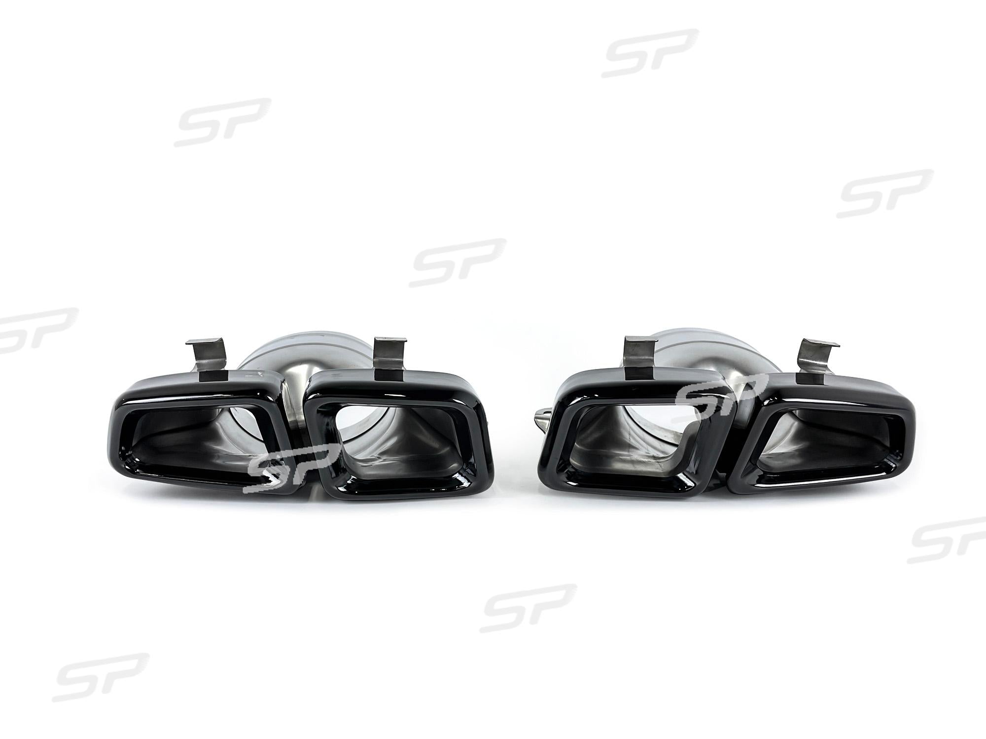 Diffusor Heckdiffusor + Auspuff Schwarz für Mercedes CLS W218 C218 cls350 2015-2018 Facelift