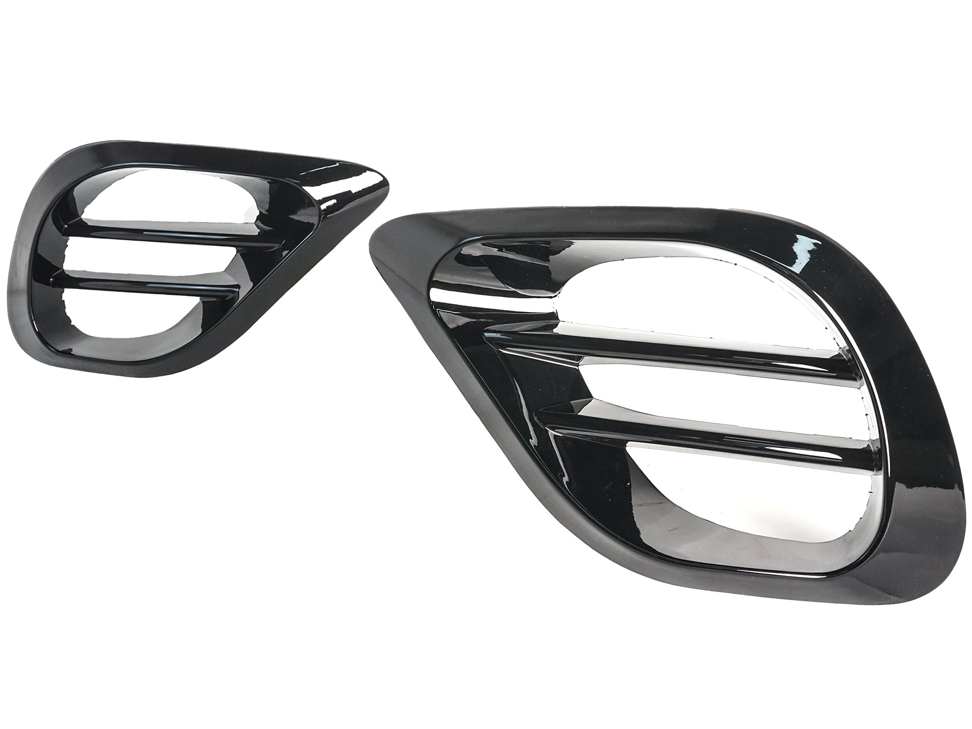 Schwarz Lüftungsgitter Flossen Canards Gitter für Mercedes E Klasse W213 S213 C238 A238 AMG-Line 2020+