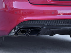 Schwarz Heckdiffusor + Auspuffblenden für Mercedes C207 Coupe A207 Cabrio E250 E350 AMG Line 2013-2017