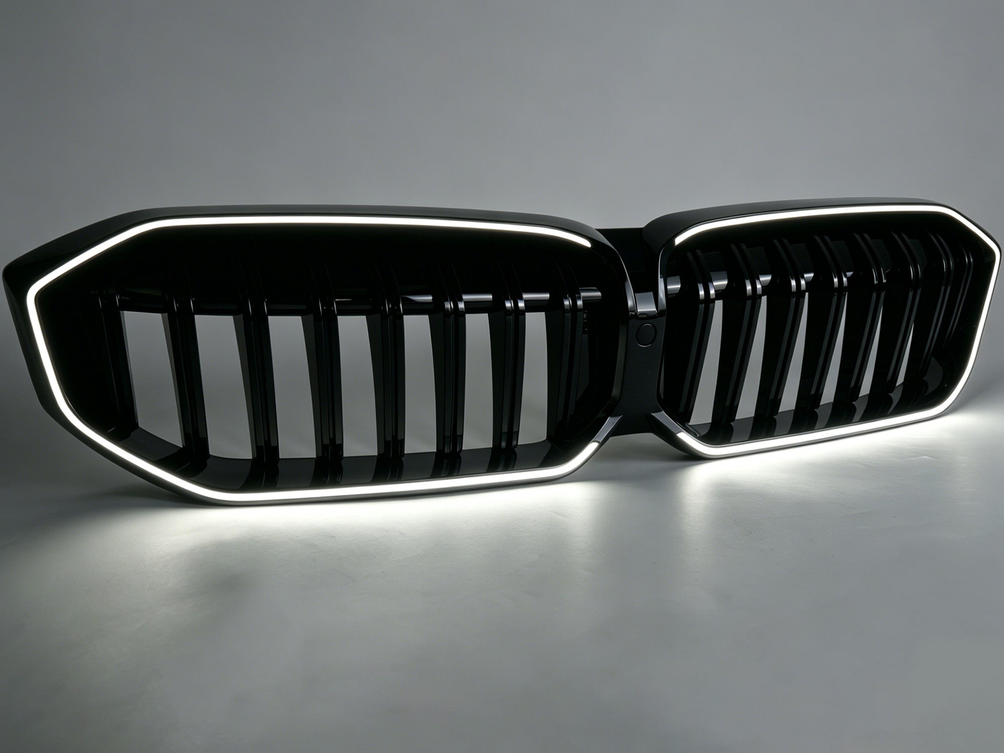 Schwarz LED Kühlergrill Nieren Grill Frontgrill für BMW 3er G20 G21 2023+