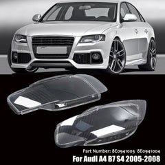 Paar Klar Scheinwerferglas Abdeckung Streuscheiben Für Audi A4 B7 8E 2005-2008