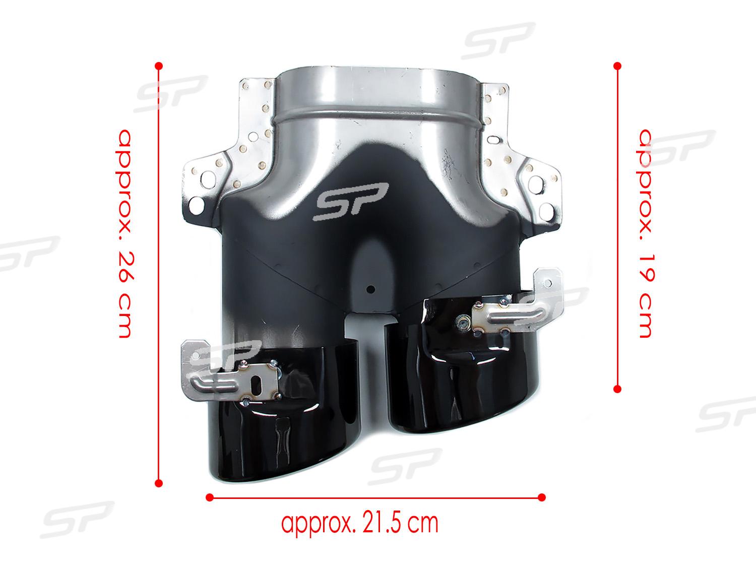 NUR FÜR BENZIN Diffusor Heckdiffusor + Auspuffblenden Schwarz für Mercedes E Klasse W213 S213 AMG Line 2016-2019 di25