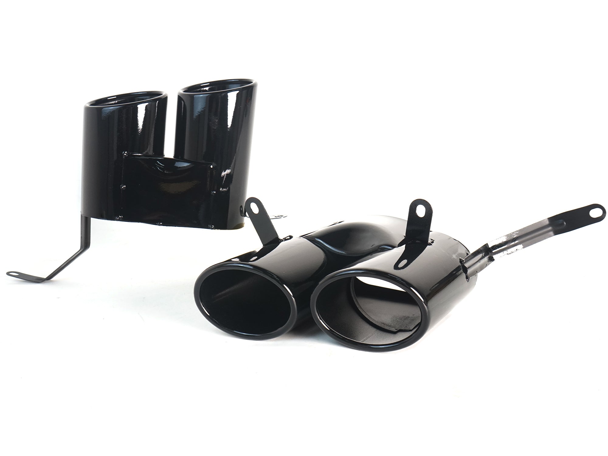 Heckdiffusor Diffusor Auspuffblenden Schwarz für Audi A4 B9 Serienstoßstange 20+