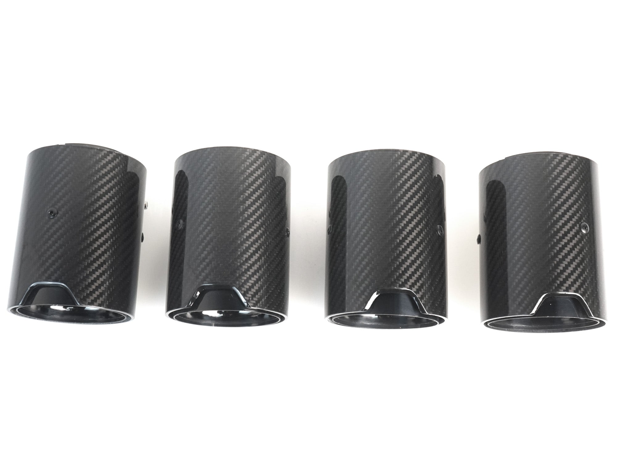4x Auspuffblende Endrohre Carbon Schwarz für BMW M3 F80 M4 F82 65-67mm Rohr