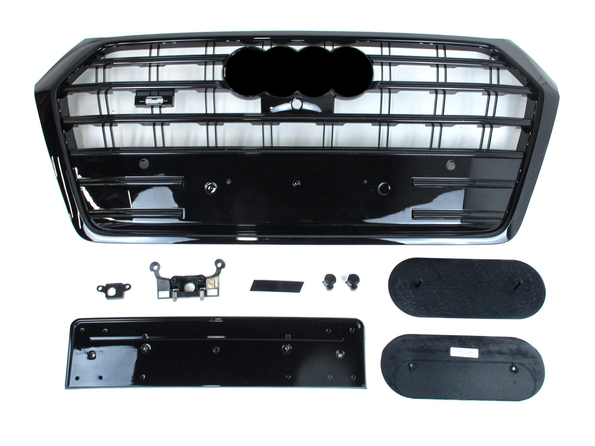 Schwarz Frontgrill Kühlergrill für Audi Q5 FY S Line SQ5 2017-2020 mit PDC