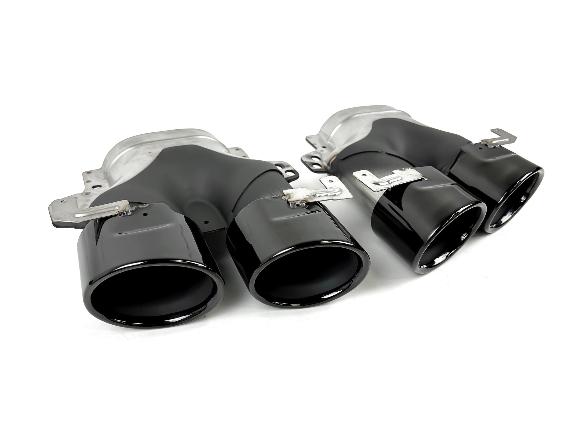 Diffusor Heckdiffusor + Auspuff Schwarz für Mercedes E-Klasse Coupe C238 A238 AMG Line 16-21