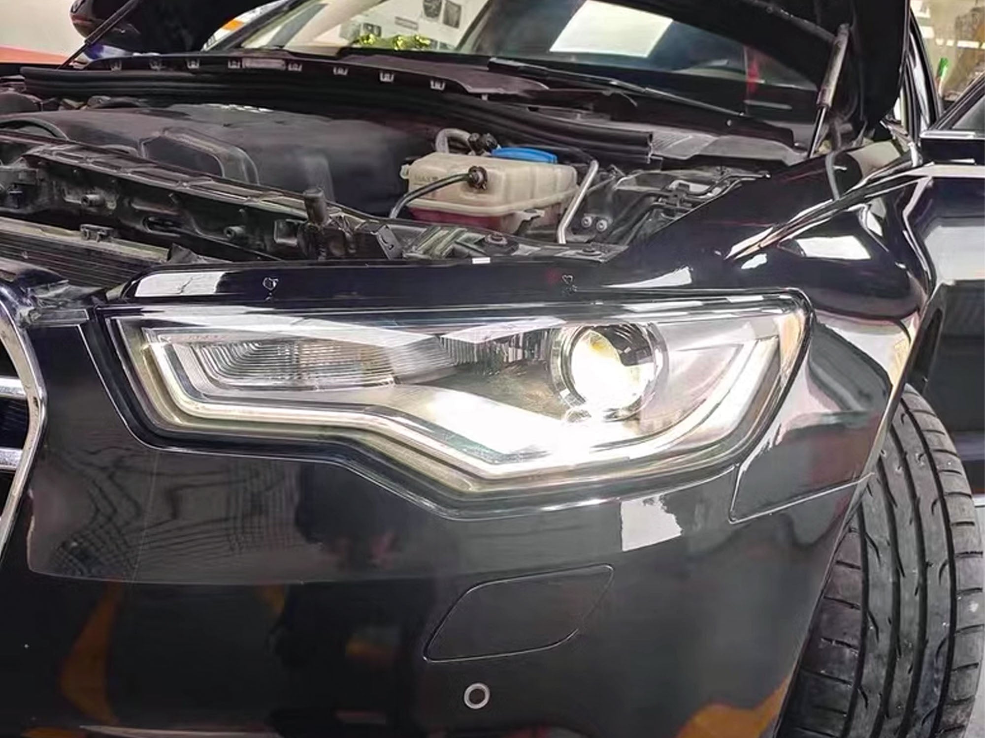 Scheinwerfer-Abdeckungen Glas Streuscheibe Paar für AUDI A6 C7 2010-2014