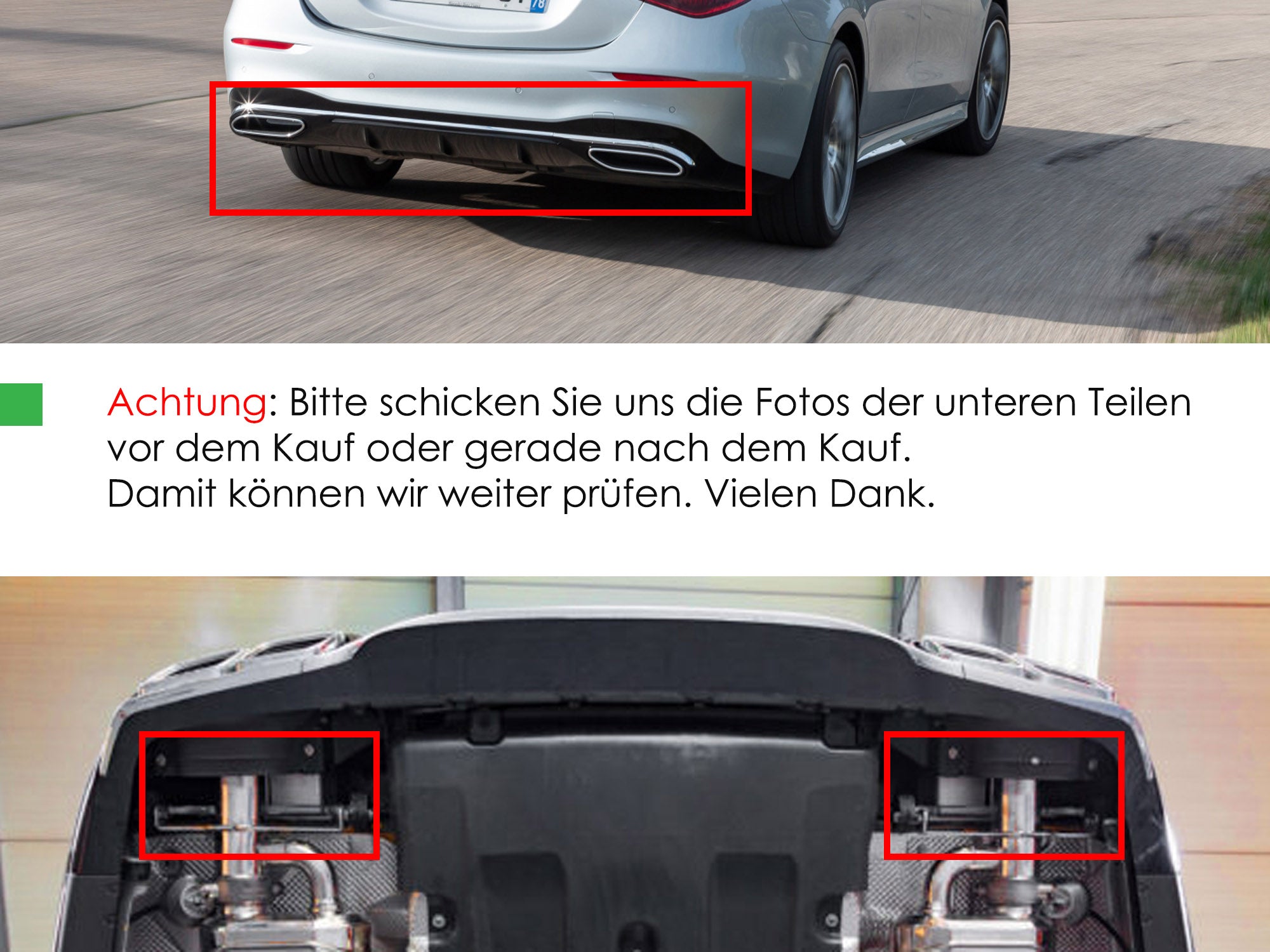 Diffusor Heckdiffusor + Auspuffblenden Chrom AMG Optik für Mercedes S-Klasse W222 V222 AMG Line VFL 2013-2017 di134