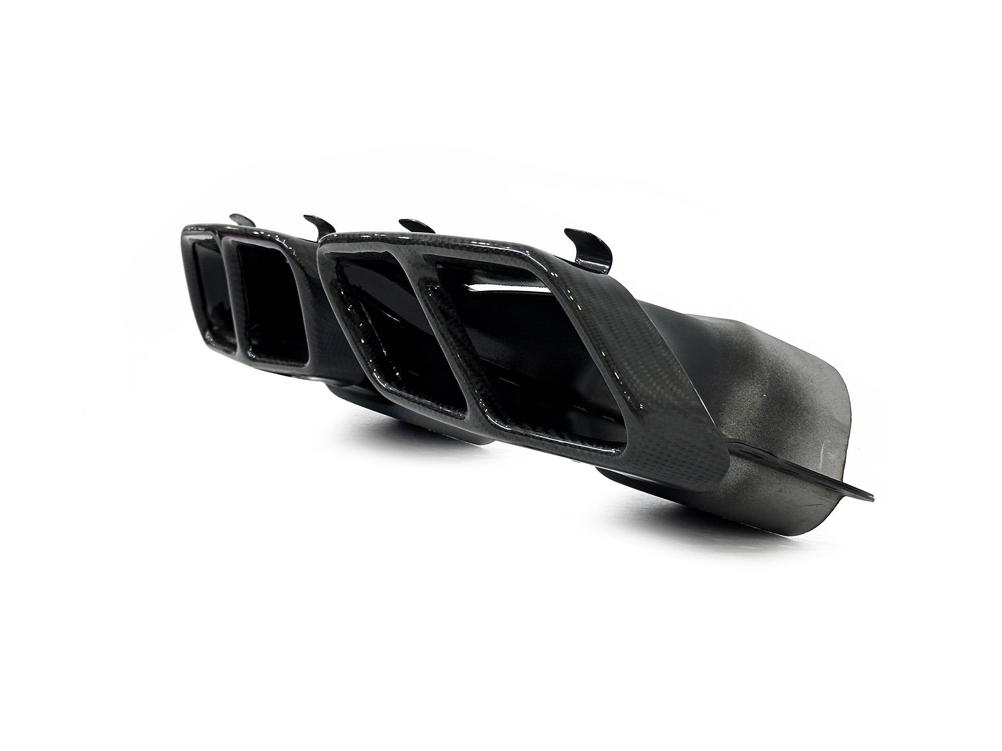 NEU Schwarz Carbon Auspuffblenden für Mercedes Benz W176 A45 AMG CLA 45 AMG C117 GLA45 AMG et249