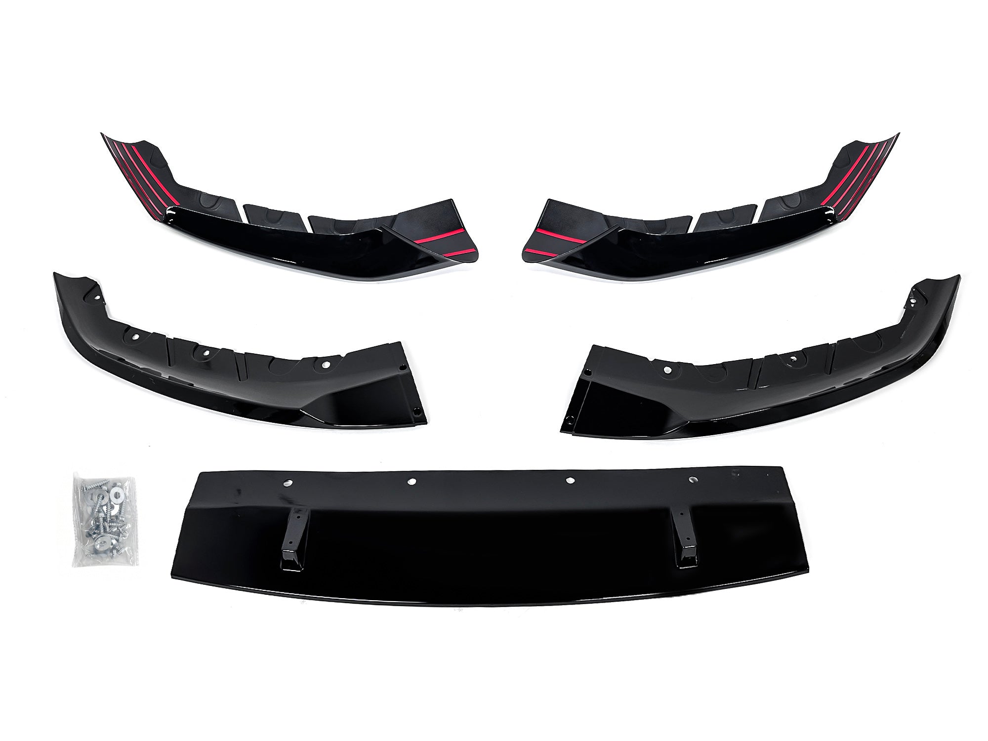 Schwarz Stoßstange Spoiler Lippe Frontspoiler für BMW 5er G30 G31 M Paket 17-20