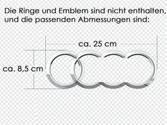 Kühlergrill Front Grill Wabengrill Schwarz für Audi TT 8J S Line 2006-2014