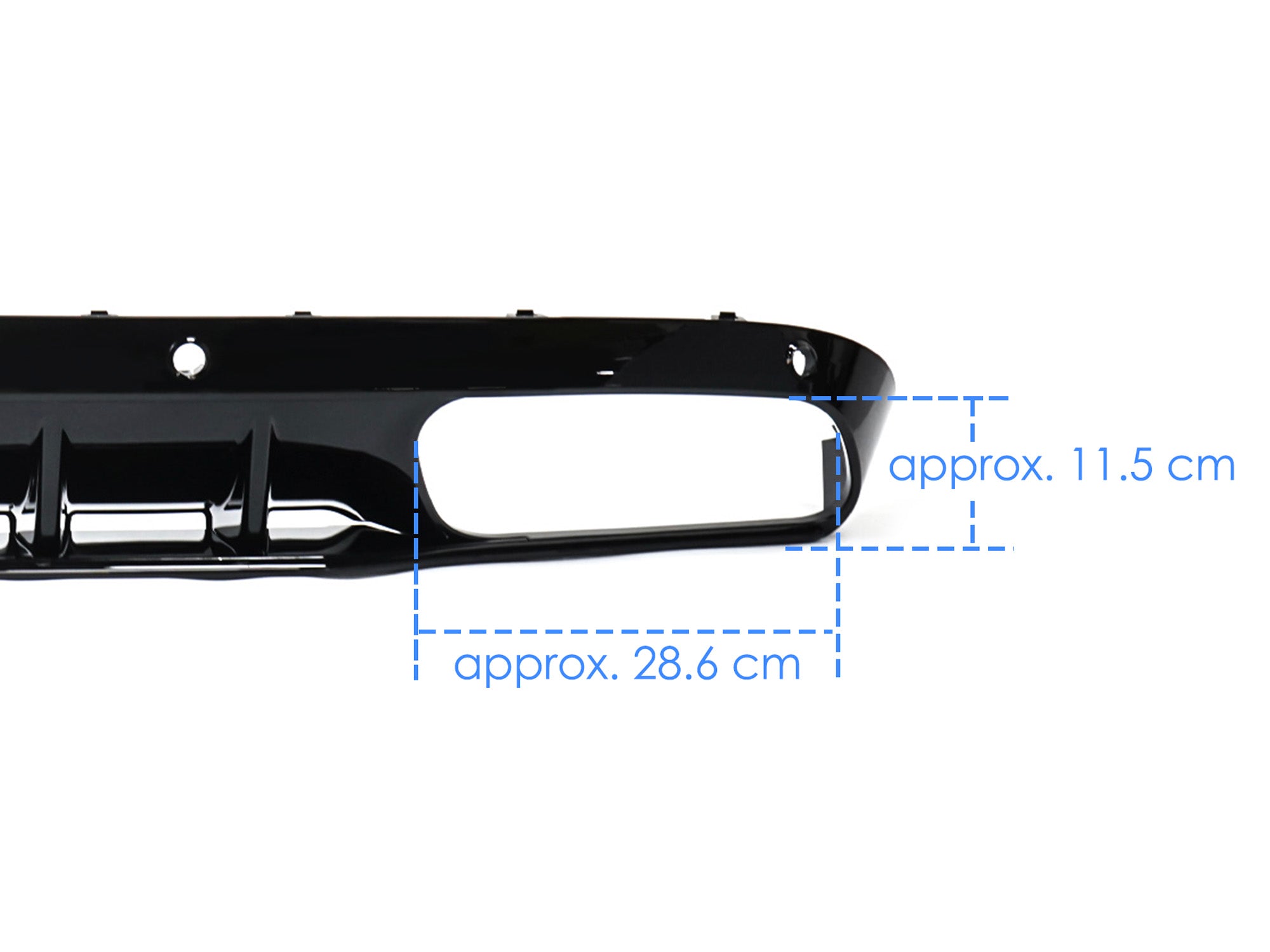C63s Look Heckdiffusor Diffusor Auspuff Schwarz für Mercedes W205 S205 Seriens.