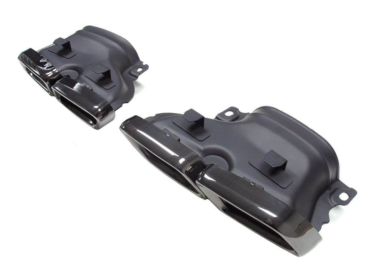 Schwarz Heckdiffusor Auspuff für Mercedes GLS X166 AMG Line 15-19 OHNE ABE