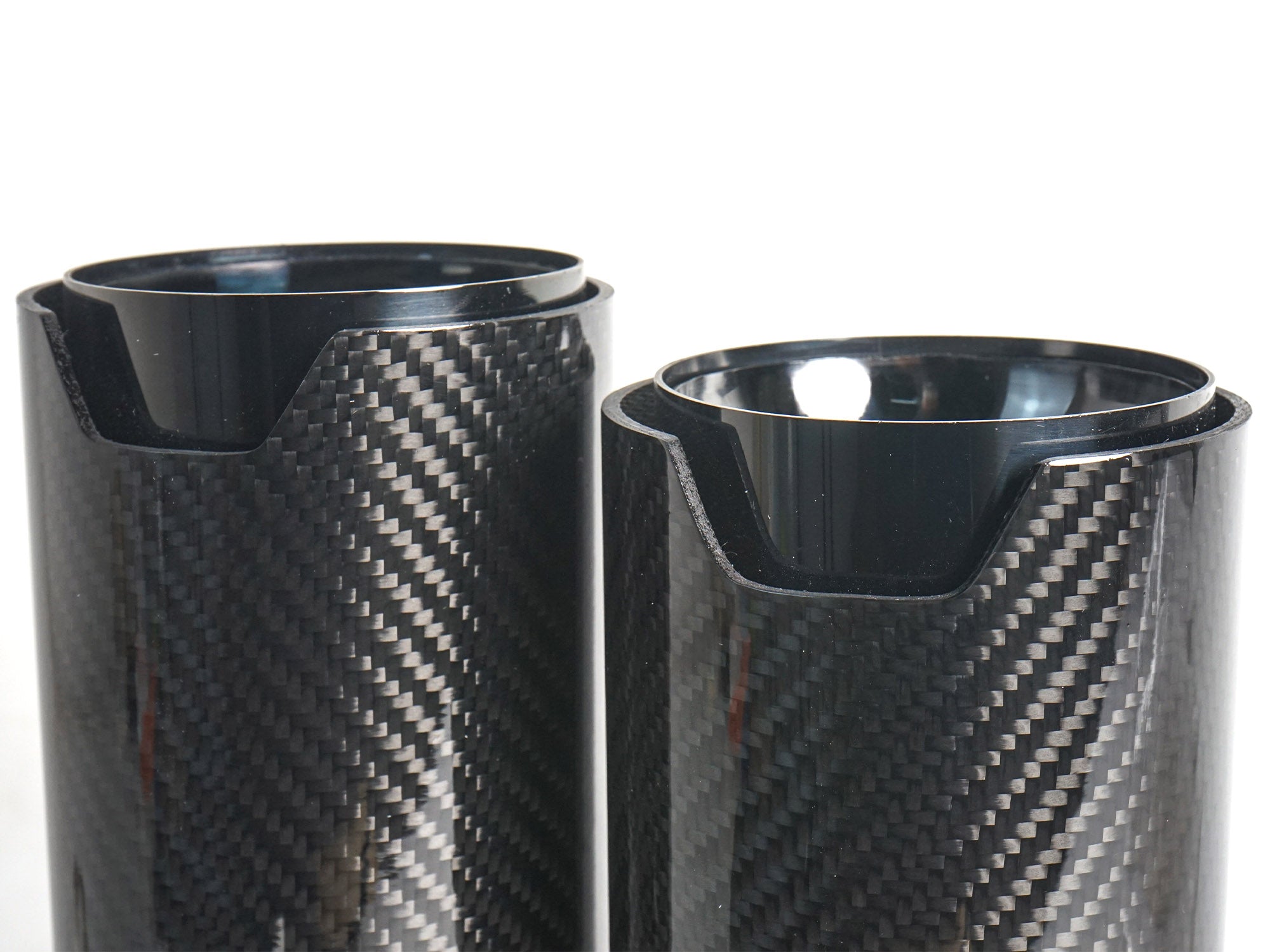 Carbon Schwarz Doppel Endrohre Auspuffblenden Auspuff 4 Rohr Duplex  für 5er F10 F11 535i 535d