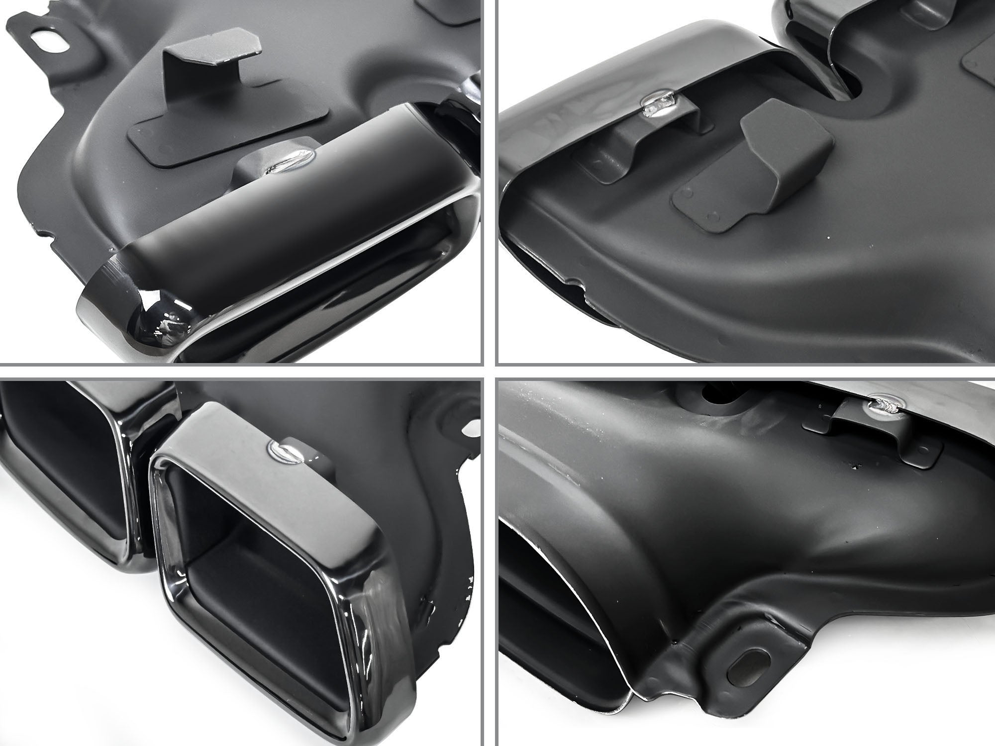 Schwarz Heckdiffusor Auspuff für Mercedes GLS X166 AMG Line 15-19 OHNE ABE