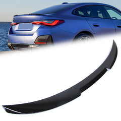 Schwarz Glanz Heckspoiler Spoiler Lippe Passend für BMW 4er G26 Gran Coupe ab 2021