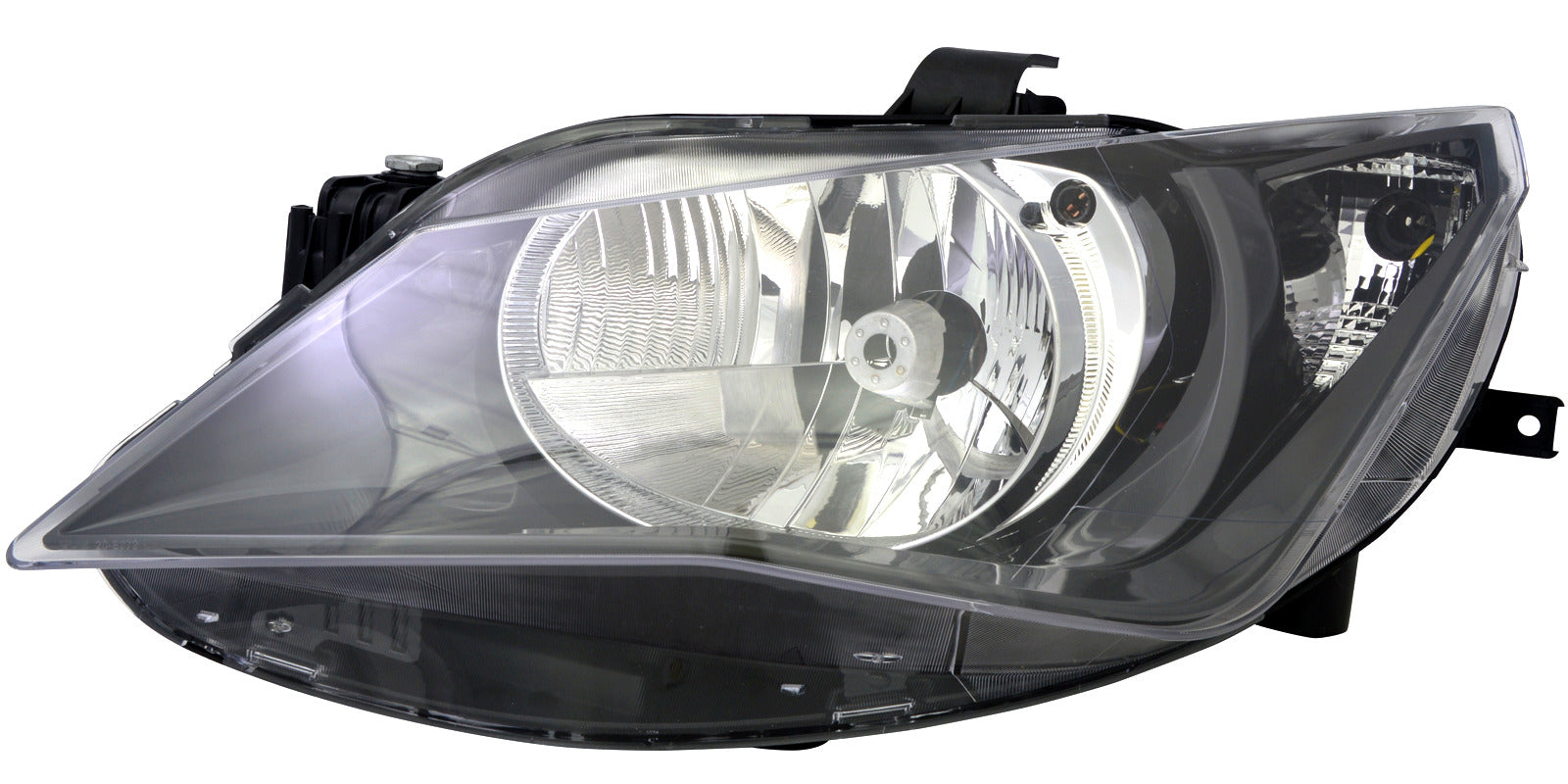 Scheinwerfer Set für Seat Ibiza 4 6J 2012- Single Schwarz Halogen H4 LWR