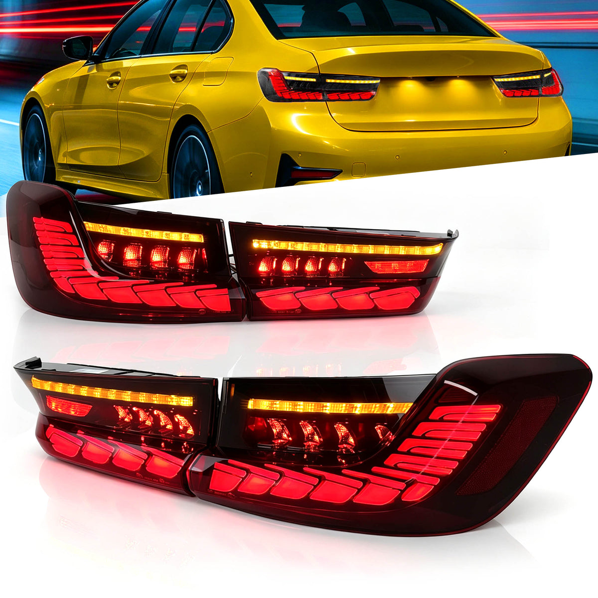 NEU LED Rücklicht Rückleuchten Passend für 3er G20 Heckleuchte G80 Limousine 2019-2022