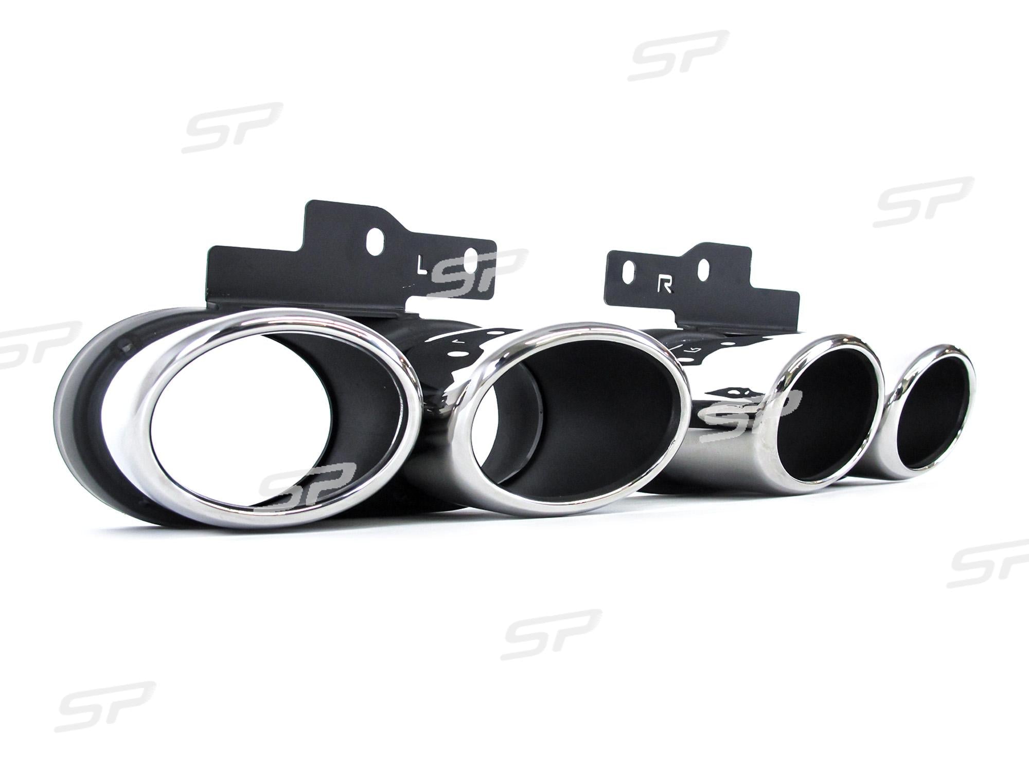 Diffusor Heckdiffusor + Auspuffblenden Chrom für AUDI A6 C8 Limo Avant S-Line ab 2018 di162