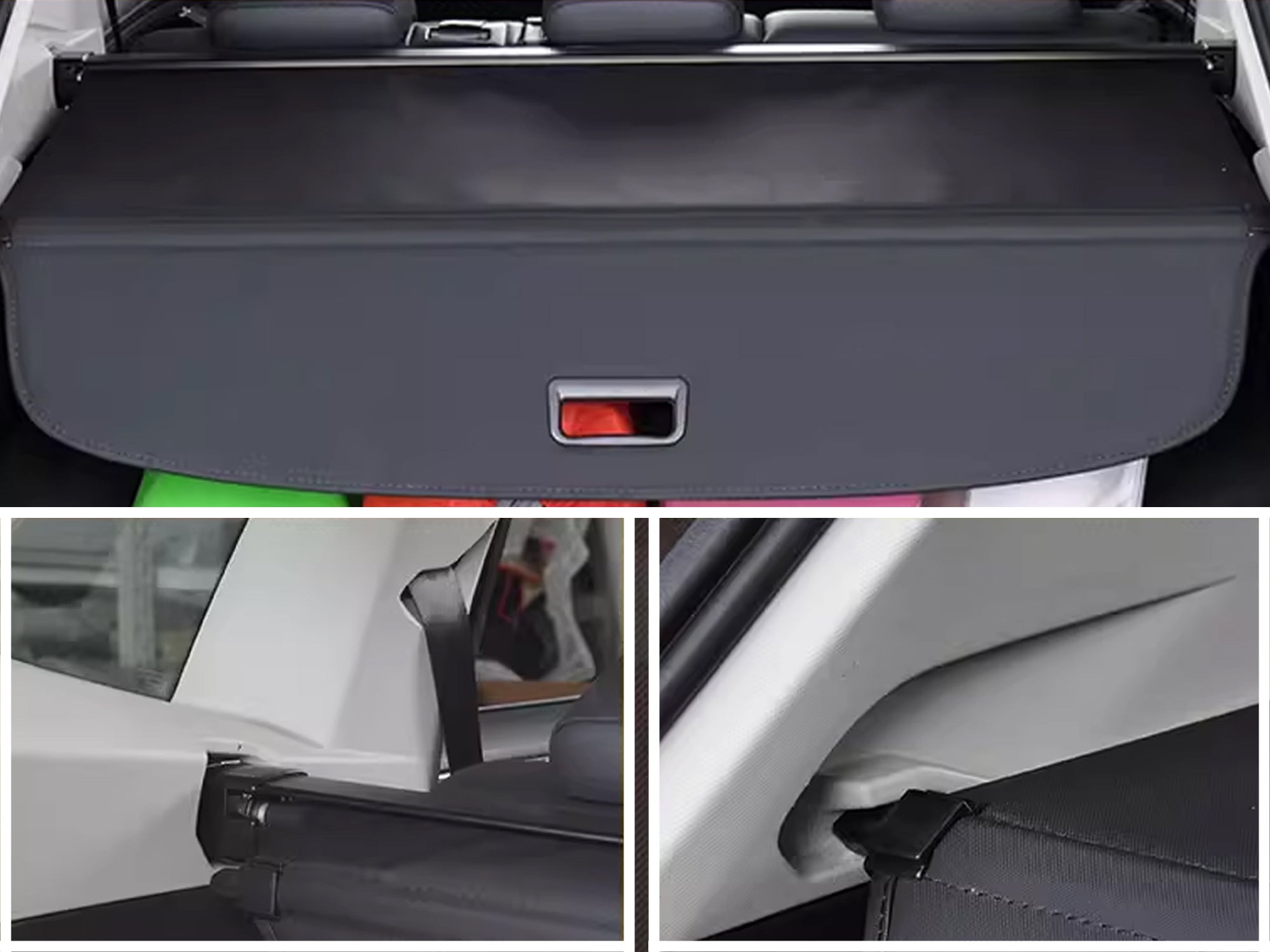 Für VW Tiguan L Allspace 2017-2024 Schwarz Laderaumabdeckung Abdeckrollo Kofferraum Rollo