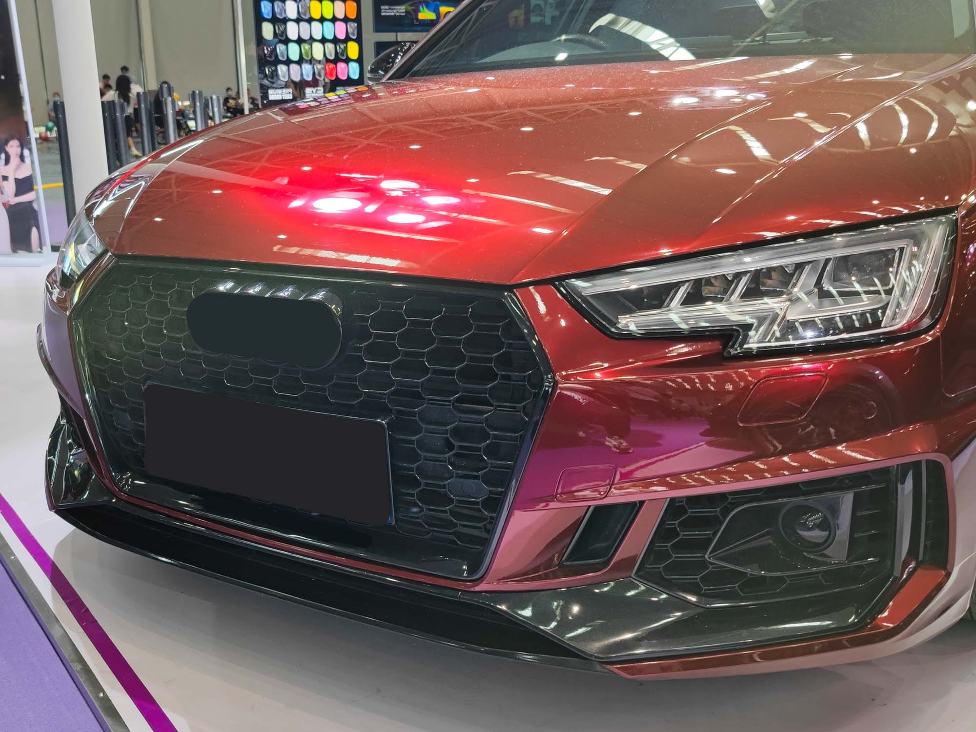 Wabengrill Kühlergrill Grill Schwarz für AUDI A4 S4 B9 Limo Avant S-Line 2015-2019