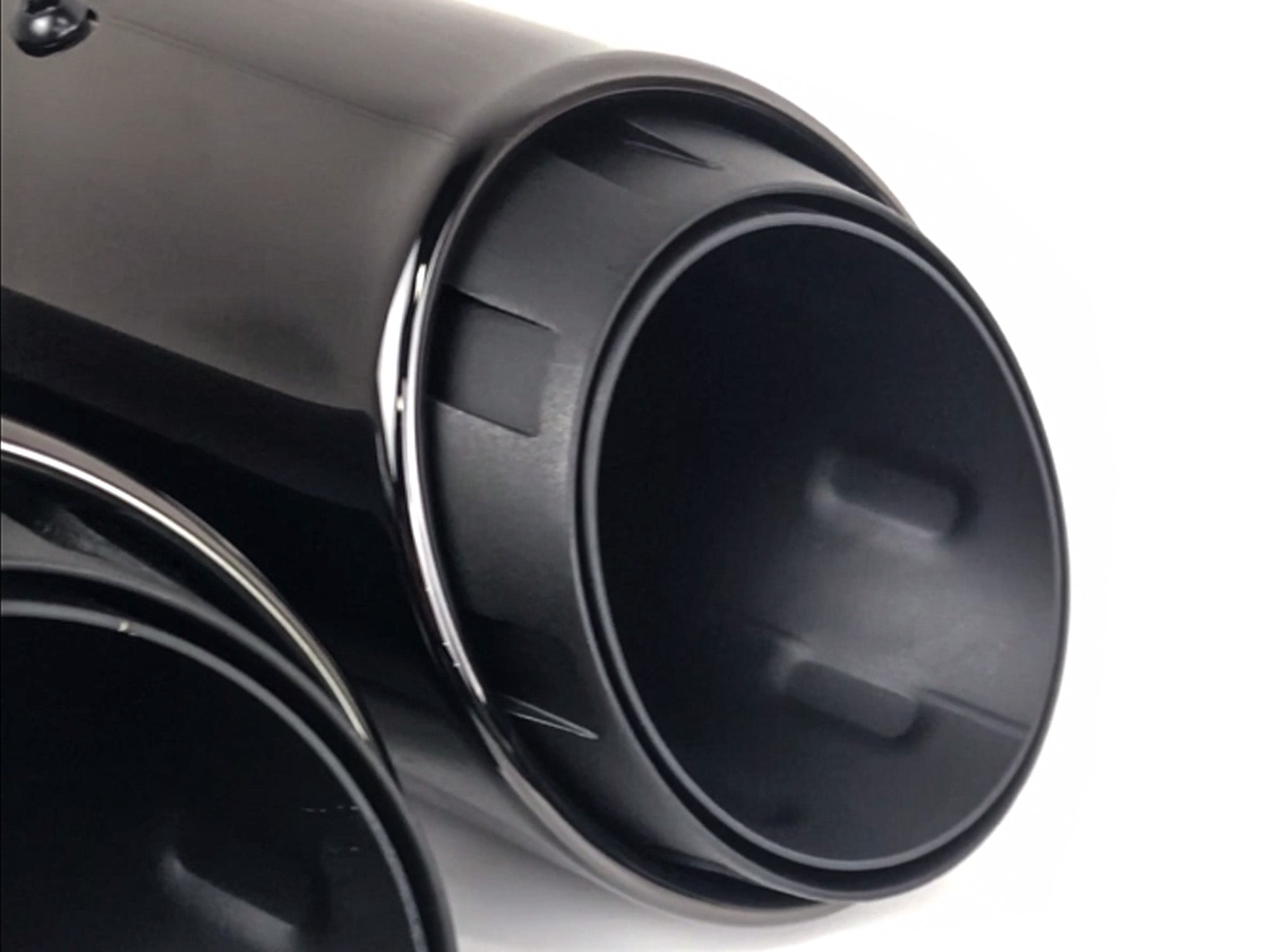 Schwarz Glanz Auspuffblenden Endrohre Auspuff Blende für VW Touareg II 2011-2018 et335