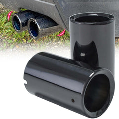 70mm Schwarz Auspuffblenden Endrohre Endrohrblende (L+R) Passend für 1er F20 125d 2er F22 3er F30 325d 330d bm78