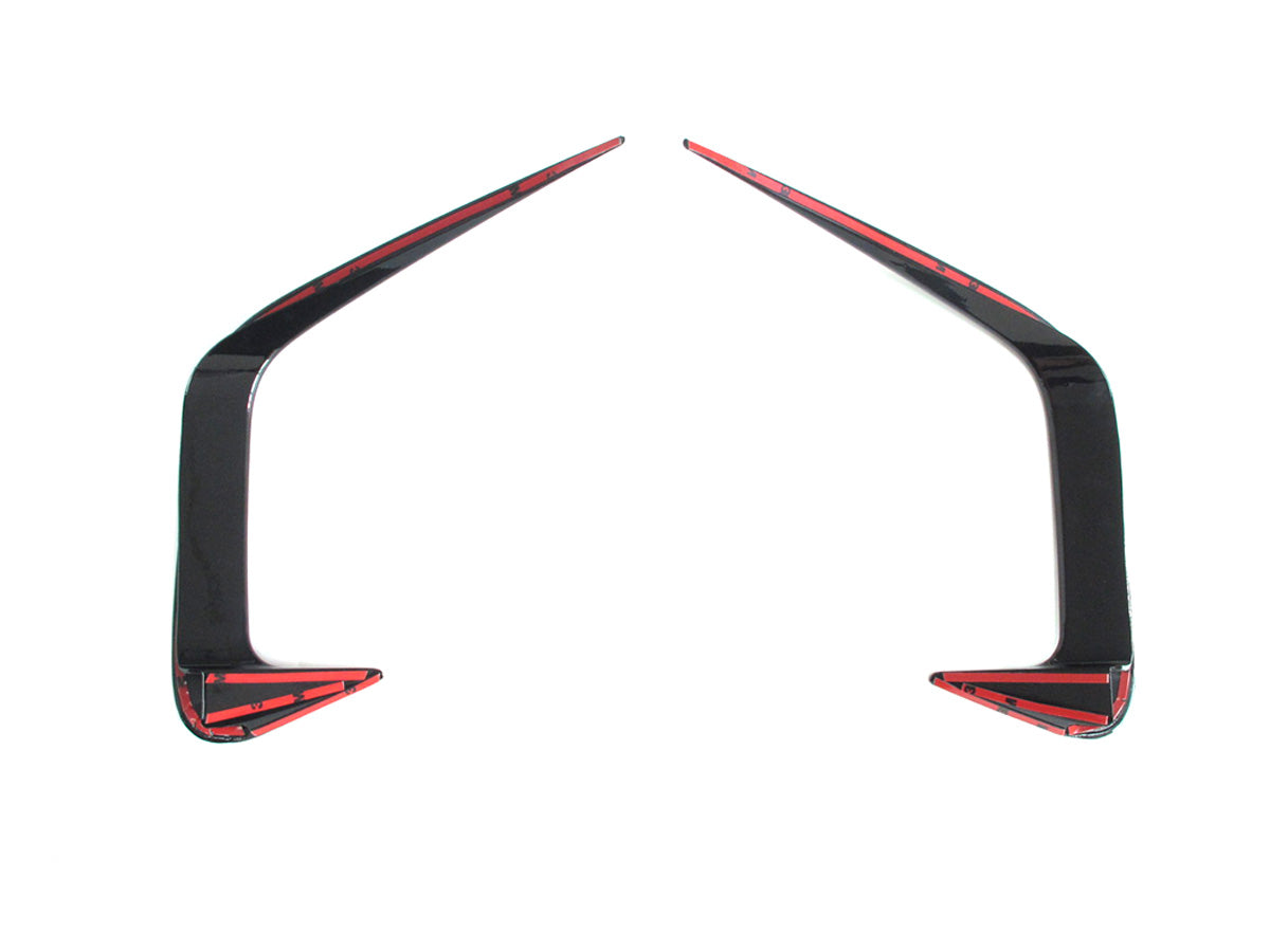 Stoßstange Heck Aero Flaps Canard Schwarz für BMW 3er G20 M Paket 2019-2022 vor LCI