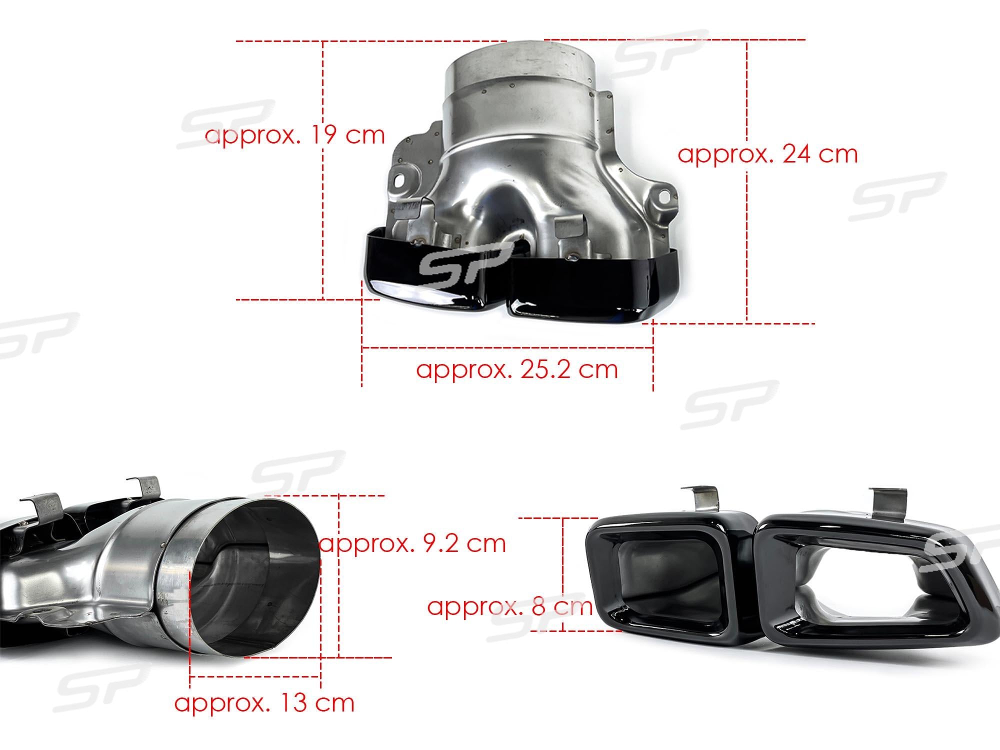 Diffusor Heckdiffusor + Auspuff Schwarz für Mercedes CLS W218 C218 cls350 2015-2018 Facelift