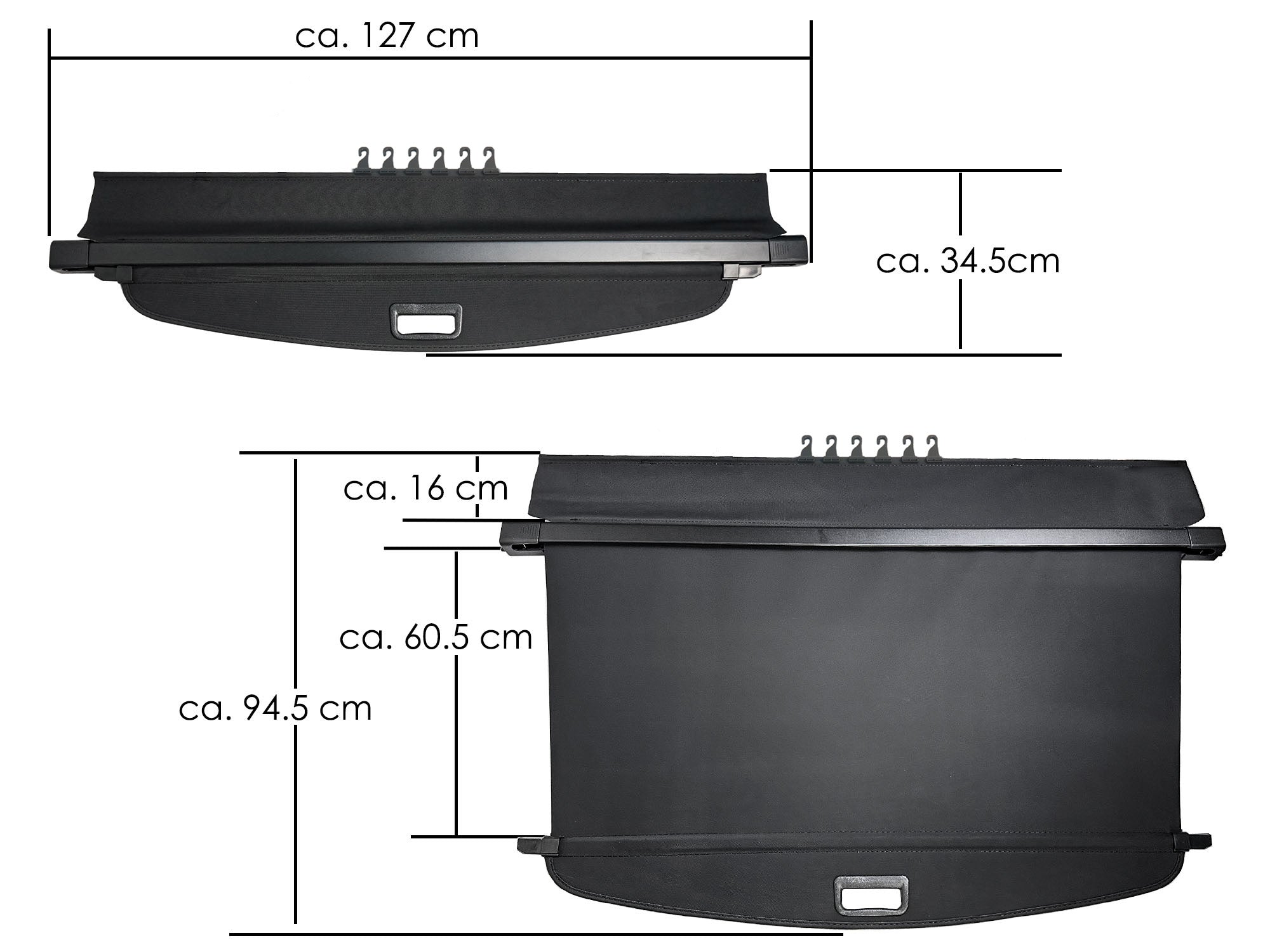 Für Skoda Octavia III Kombi 2013-2019 Schwarz Laderaumabdeckung Abdeckrollo Kofferraum Rollo