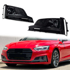 Lüftungsgitter Nebelscheinwerfer Gitter Sport Blenden Schwarz für Audi A5 F5 S-Line 2016-2019 VFL
