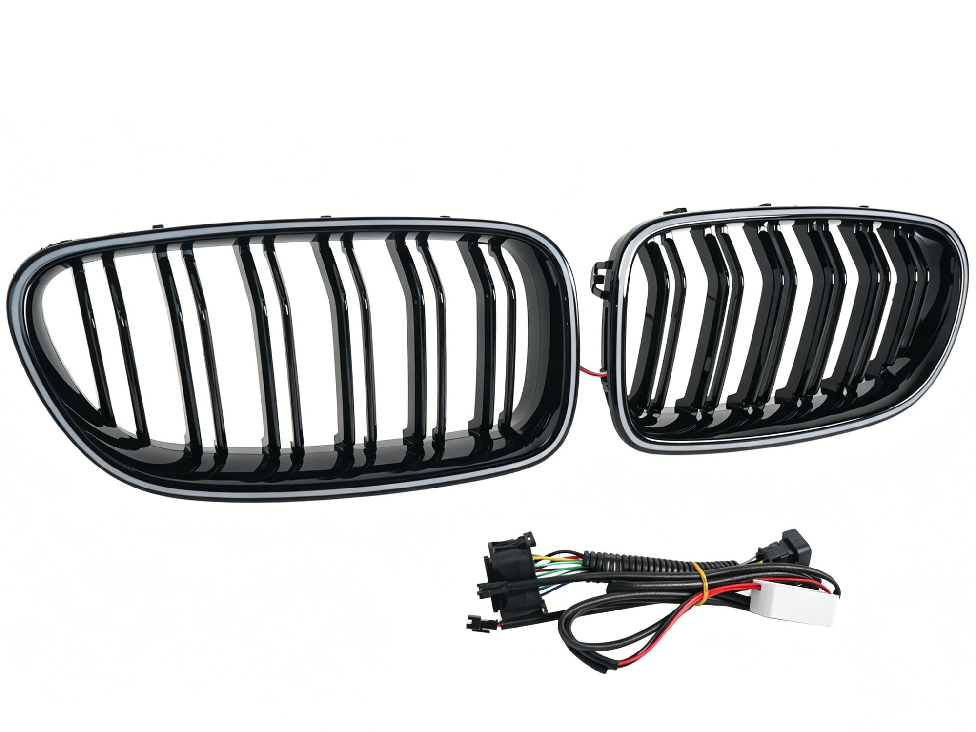 Schwarz LED Kühlergrill Grill Frontgrill für BMW 5er F10 F11 2011-2017