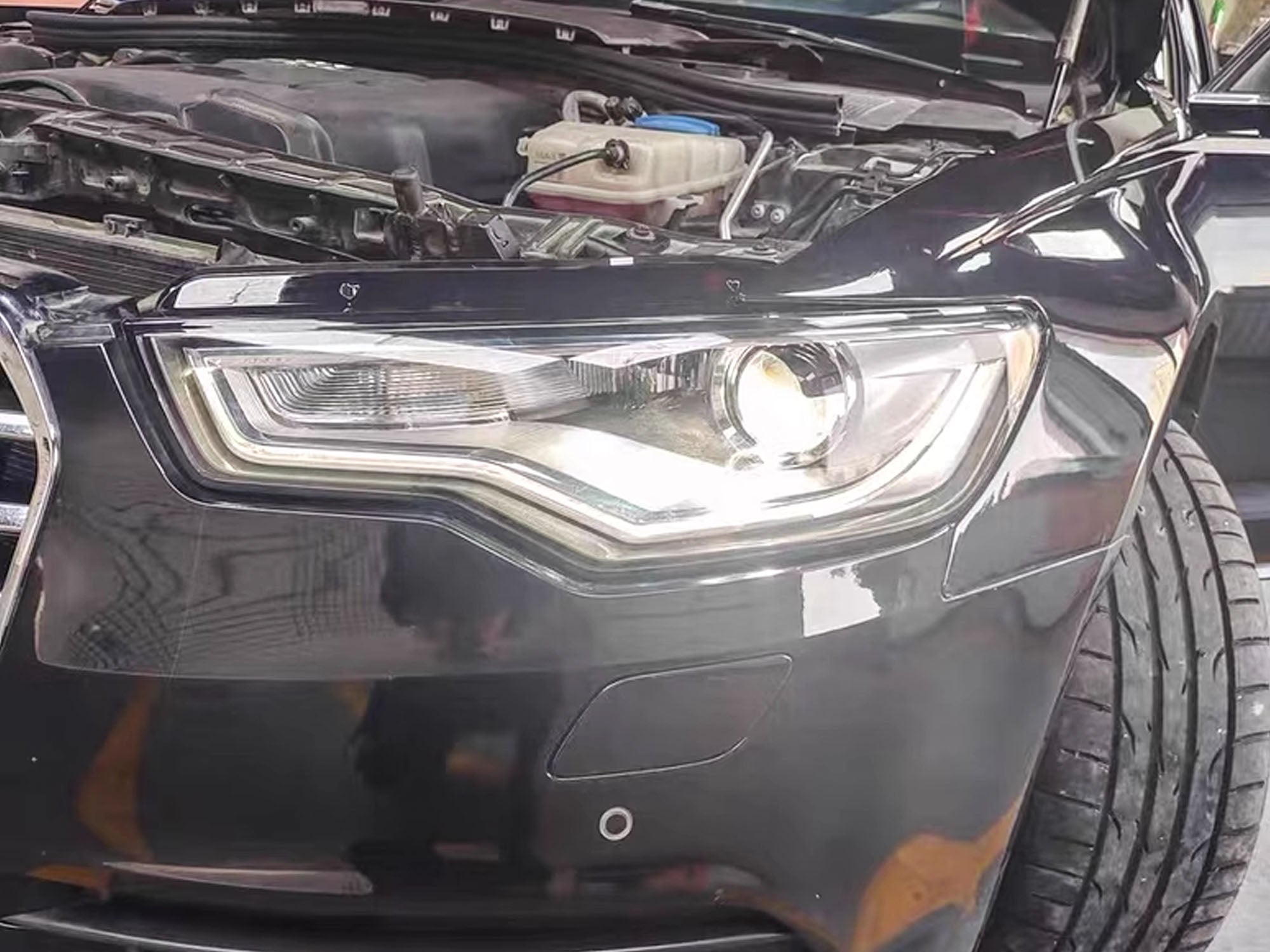 Scheinwerfer-Abdeckungen Glas Streuscheibe Paar für AUDI A6 C7 2016-2018