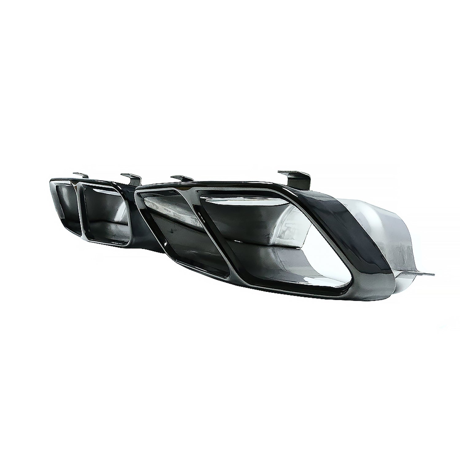Diffusor Heckdiffusor + Schwarz Auspuffblenden für Mercedes Benz A-Klasse W176 AMG Line A45 AMG ab2015 di17