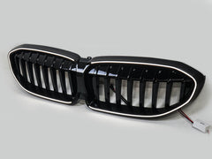 Schwarz LED Kühlergrill Grill Frontgrill für BMW 3er G20 G21 2019-2022 vor LCI