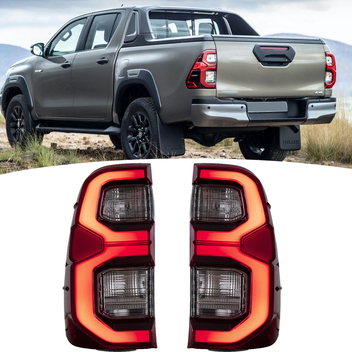 NEU LED Rückleuchten Rücklicht Heckleuchten Für Toyota Hilux Revo 2015–2020